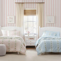 Martha Stewart Annabelle Stripe Cotton Reversible Comforter Set