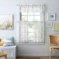 Martha Stewart Durham Embroidery 3 Piece Valance Tier Set