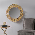 Martha Stewart Eden Gold Foil Ginkgo Mirror 30.5 L X 30.5 W X 1 H