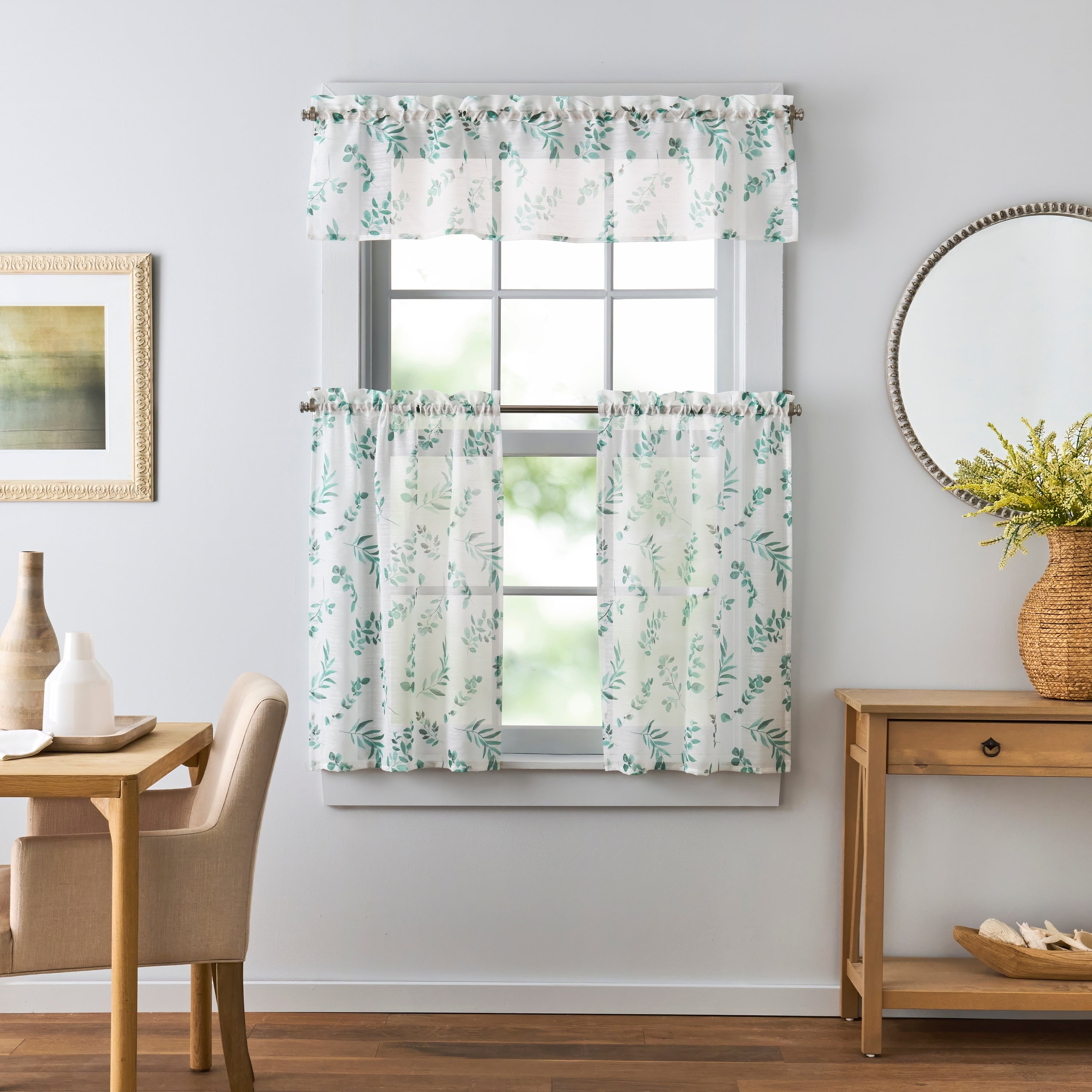 Martha Stewart Madison 3 Piece Valance Tier Set