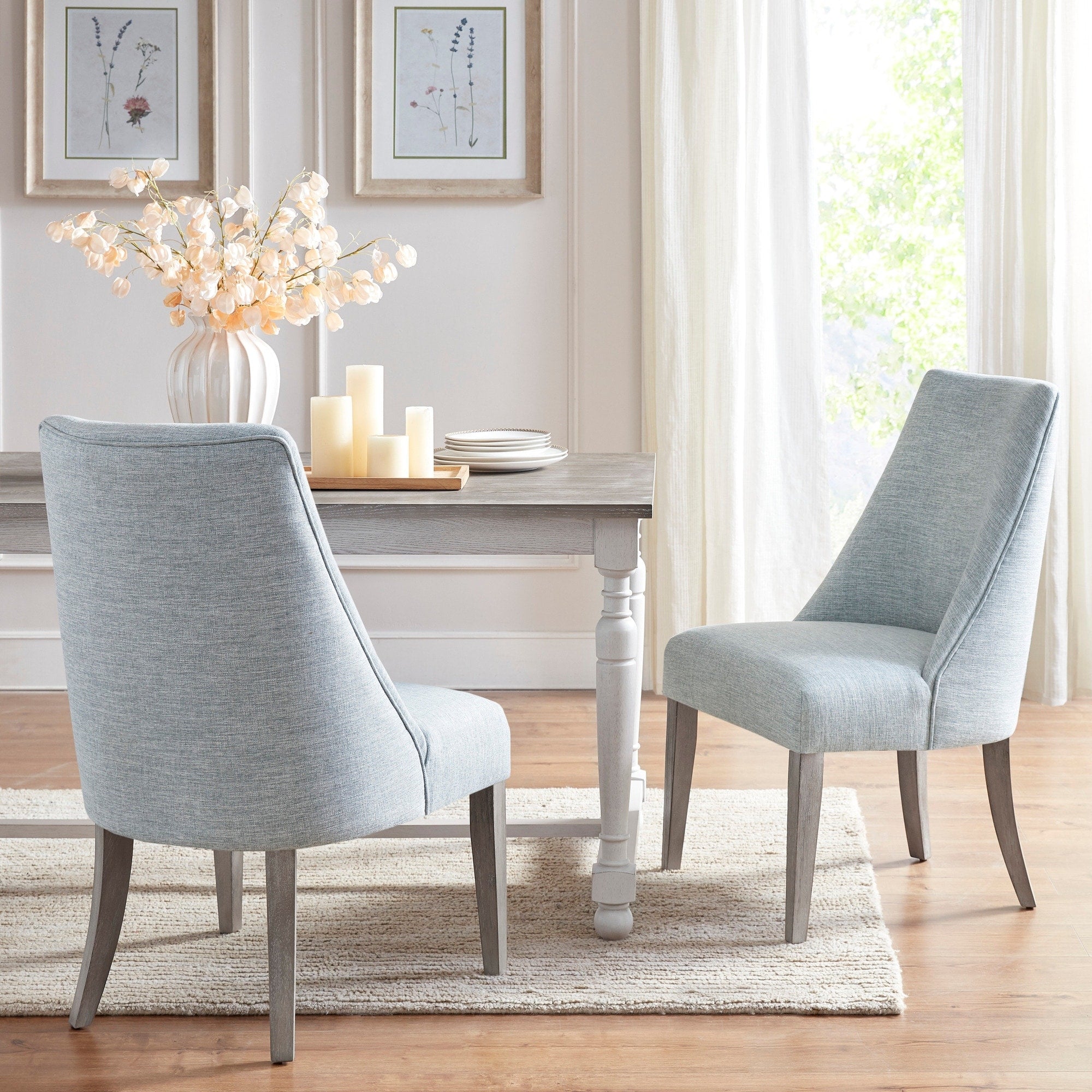 Martha Stewart Winfield Light Blue Dining Chair Set Of 2