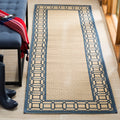 Martha Stewart By Safavieh Facet Border Beach Grass Green Beige Area Rug 53 X 77