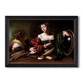 Martha And Mary Magdalene C 1598 Caravaggio Custom Framed Canvas