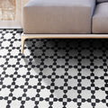 Martil In Black And White Handmade 8X8 In Moroccan Tile Pack 12