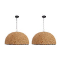 Martin 30 Inch Wide 1 Light Pendant In Natural 30In W X 30In D X 15In H