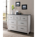 Martin Svensson Home Del Mar 7 Drawer Dresser White With Grey Top