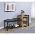 Martino Shoe Storage Entryway Bench With Cabinet Mango And Black
