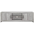 Cottage Style Wooden Tv Console With Spacious Storage Gray