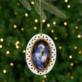 Mary With Jesus Feliz Navidad Porcelain Christmas Ornaments 3.75 8Ct