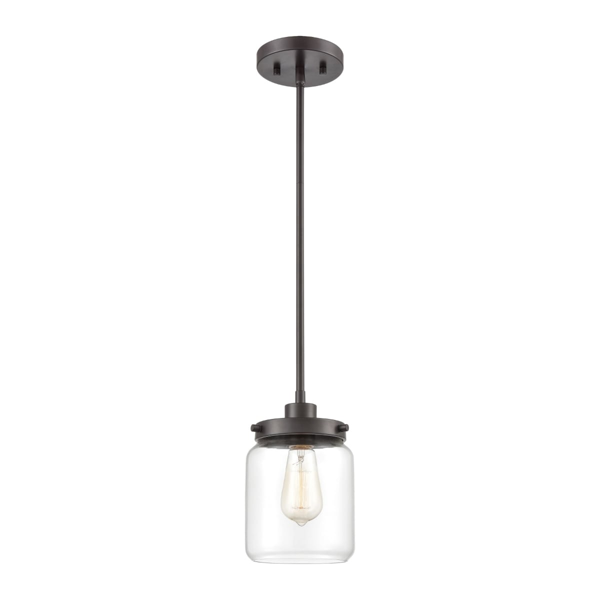 Mason 6 Inch Wide 1 Light Mini Pendant In Oil Rubbed Bronze