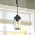 The Gray Barn Heavenly Winds Mason Jar Antique Pendant 1 Light Fixture