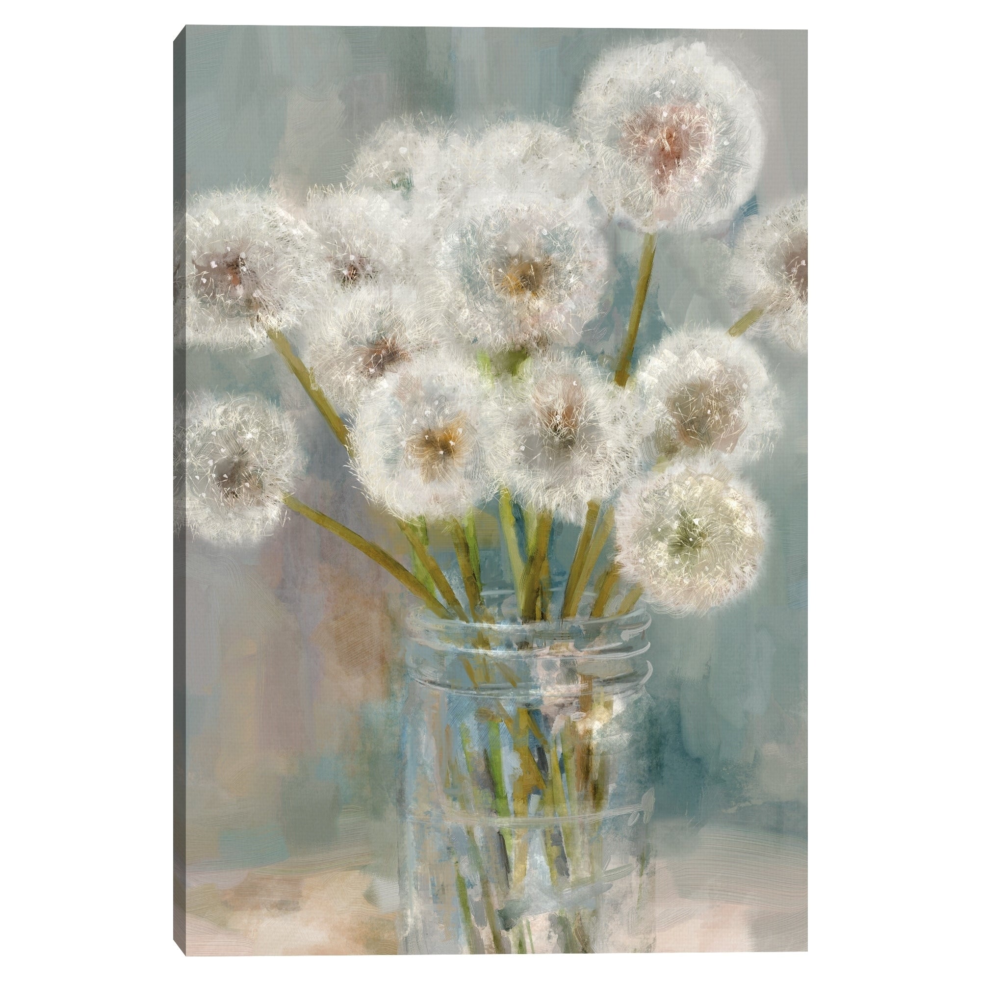Mason Jar Wishes I By Studio Arts Canvas Art Print