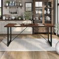 Terele Industrial 70 Inch Walnut Dining Table By Foa