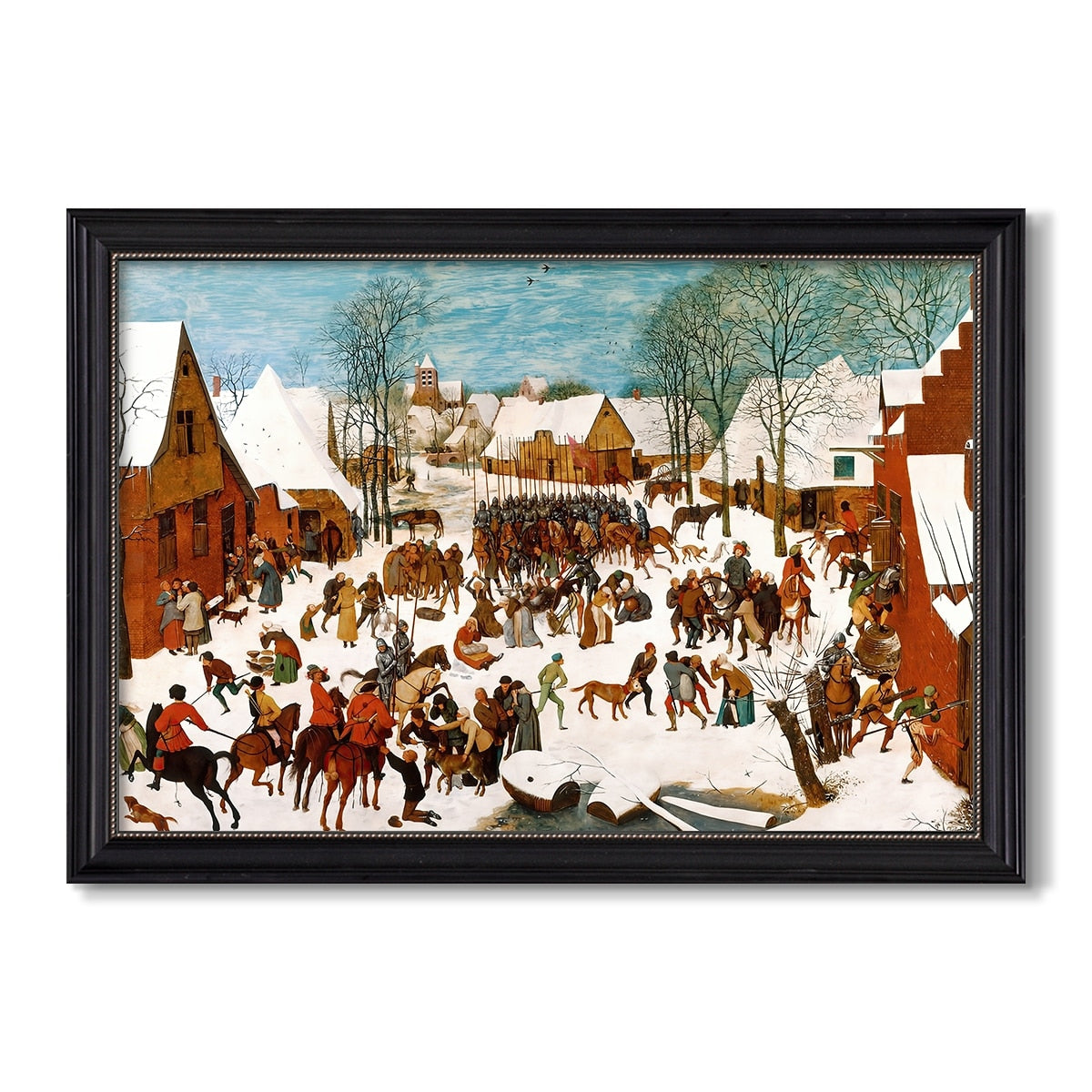 Massacre Of The C 1565 1567 Pieter Bruegel The Elder Custom Framed Canvas