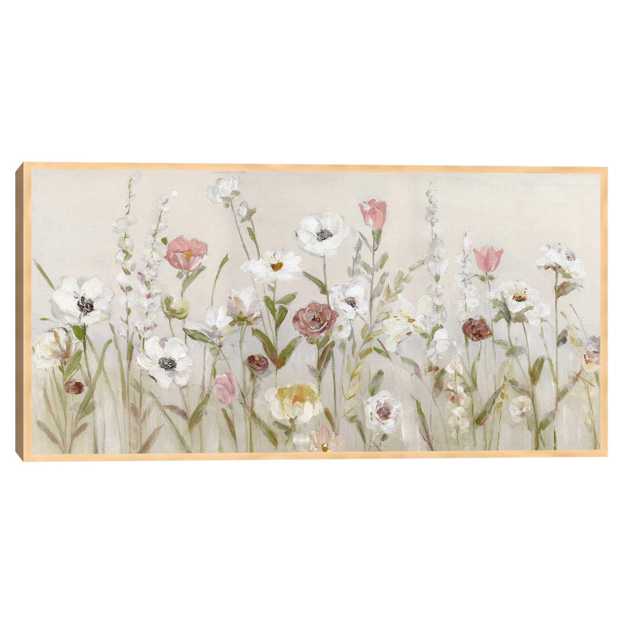 Masterpiece Art Gallery Kirklands Bloomin Around By Sally Swatland Color Birch Frame Wall Art Size 24X48