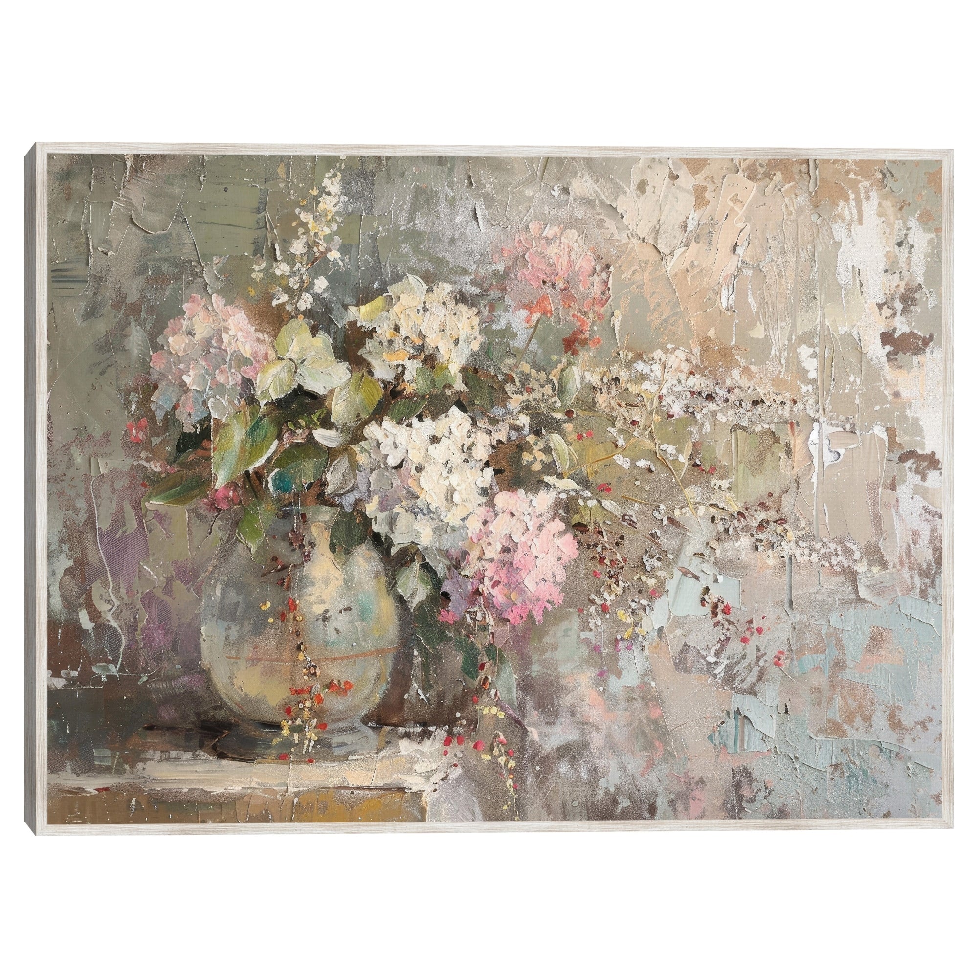 Masterpiece Art Gallery Kirklands European Blooms By Petal Prints Design Color Barnwood Frame Wall Art Size 30X40