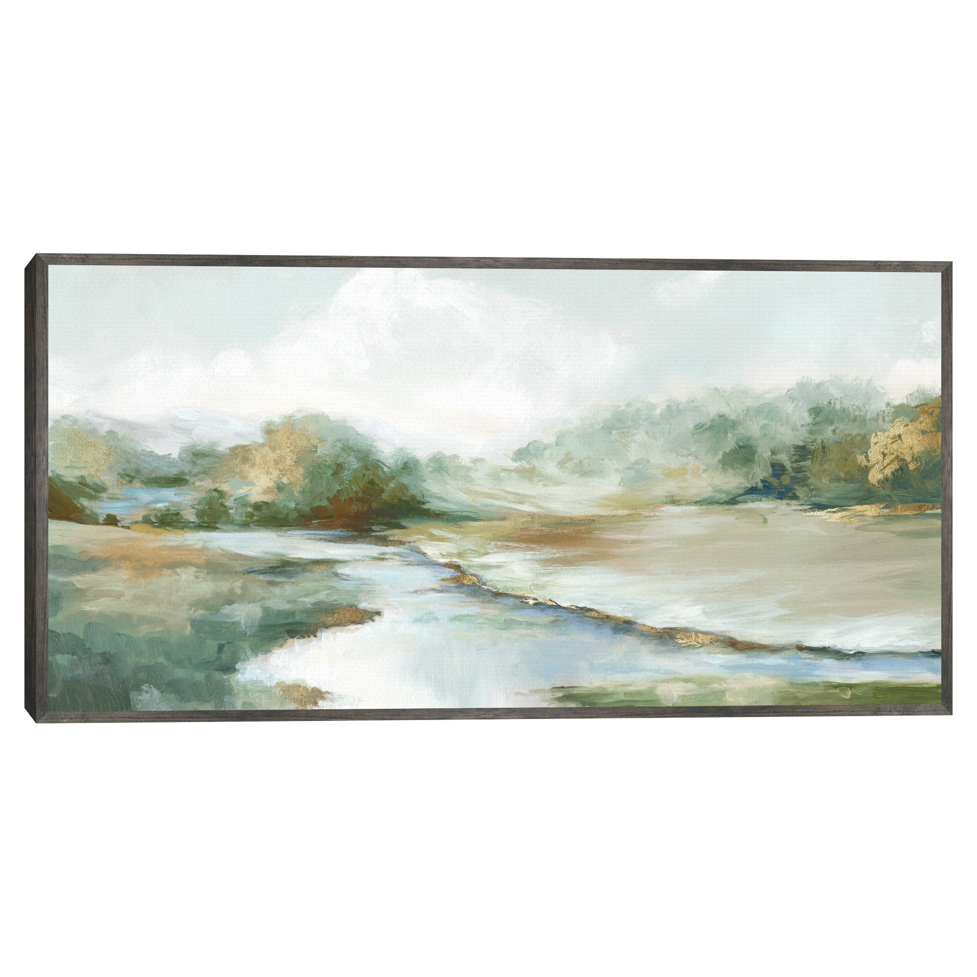 Masterpiece Art Gallery Kirklands Harmony Of Green Hues By Luna Mavis Color Steel Frame Wall Art Size 24X48