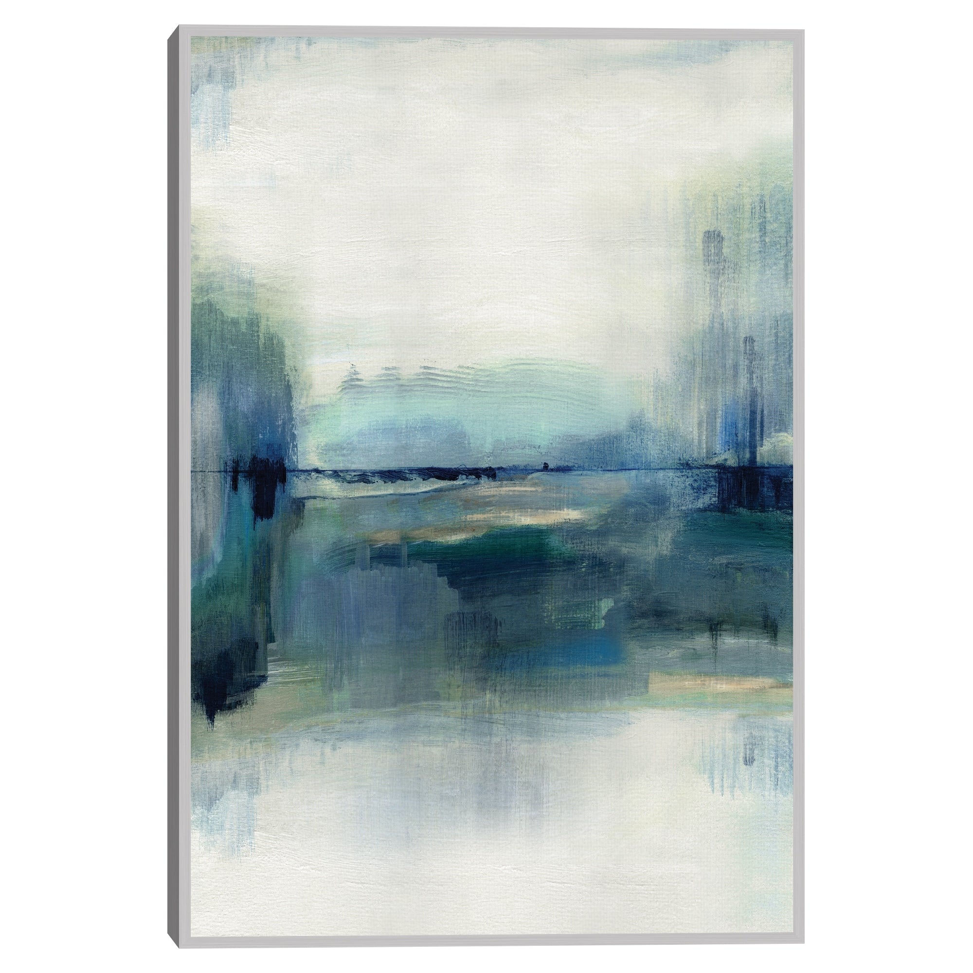 Masterpiece Art Gallery Kirklands Indigo Meadow By Susan Jill Color Champagne Silver Frame Wall Art Size 24X36
