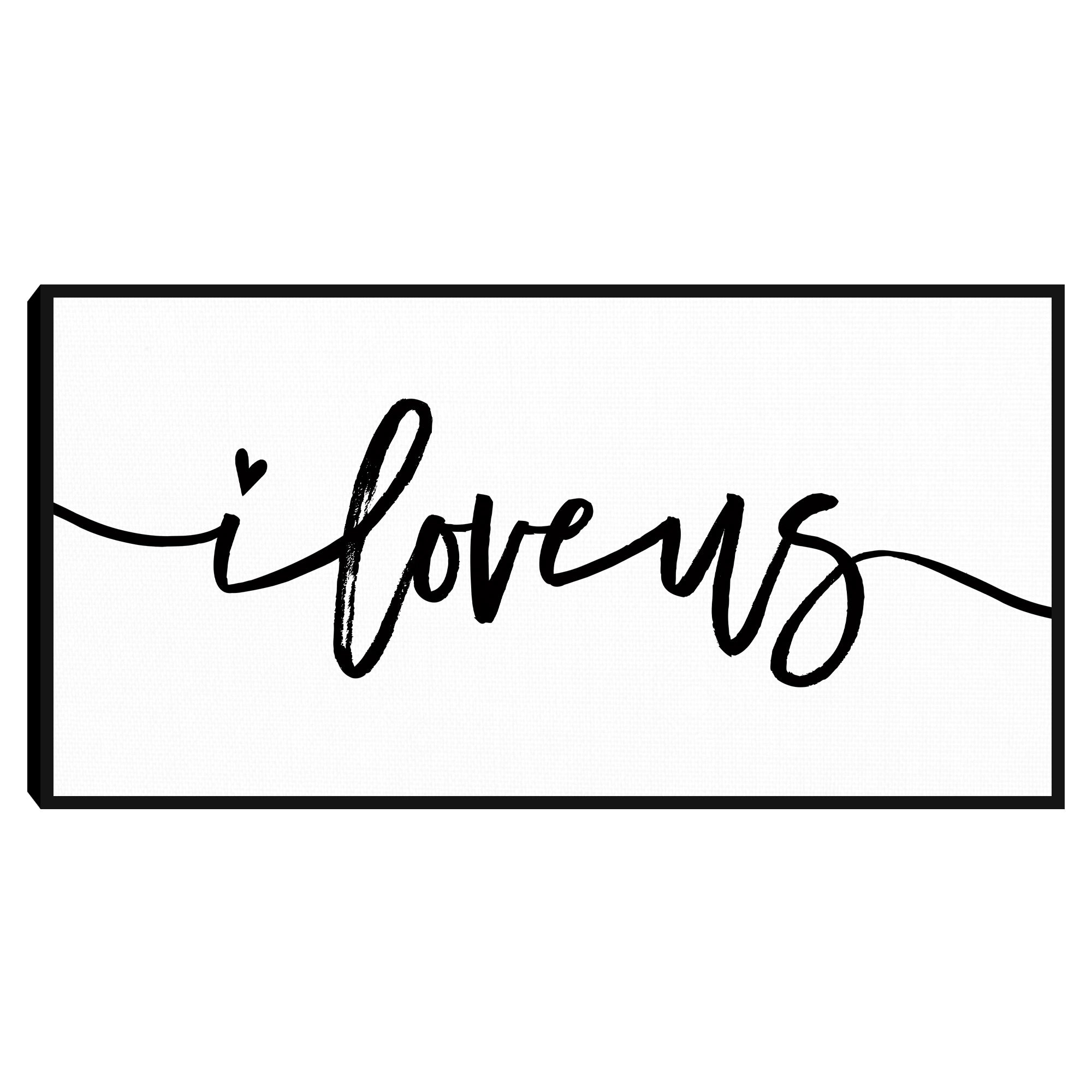 Masterpiece Art Gallery Kirklands Loving You I By Wild Apple Portfolio Color Saturated Black Frame Wall Art Size 12X24