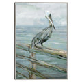 Masterpiece Art Gallery Kirklands Pierside Pelican By Studio Arts Color New Gray Frame Wall Art Size 24X36
