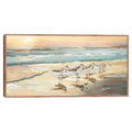 Masterpiece Art Gallery Kirklands Sandpiper Dance By Studio Arts Color Taupe Frame Wall Art Size 20X40