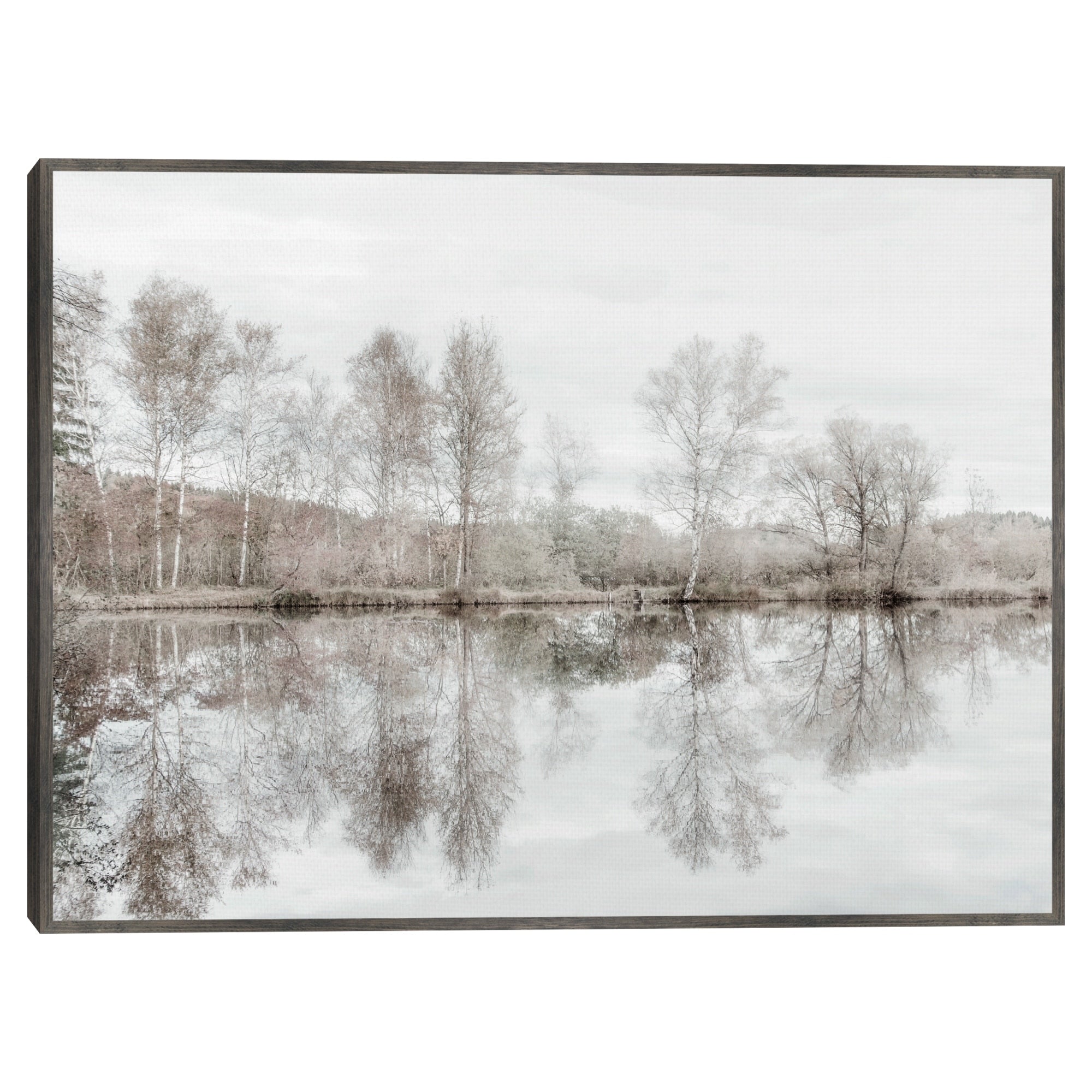 Masterpiece Art Gallery Kirklands Taupe Water Mirror By Irene Weisz Color Steel Frame Wall Art Size 30X40