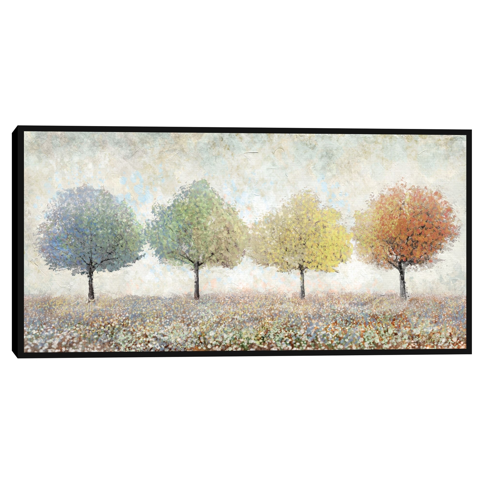 Masterpiece Art Gallery Kirklands Transitional Trees By Studio Arts Color Black Frame Wall Art Size 24X48