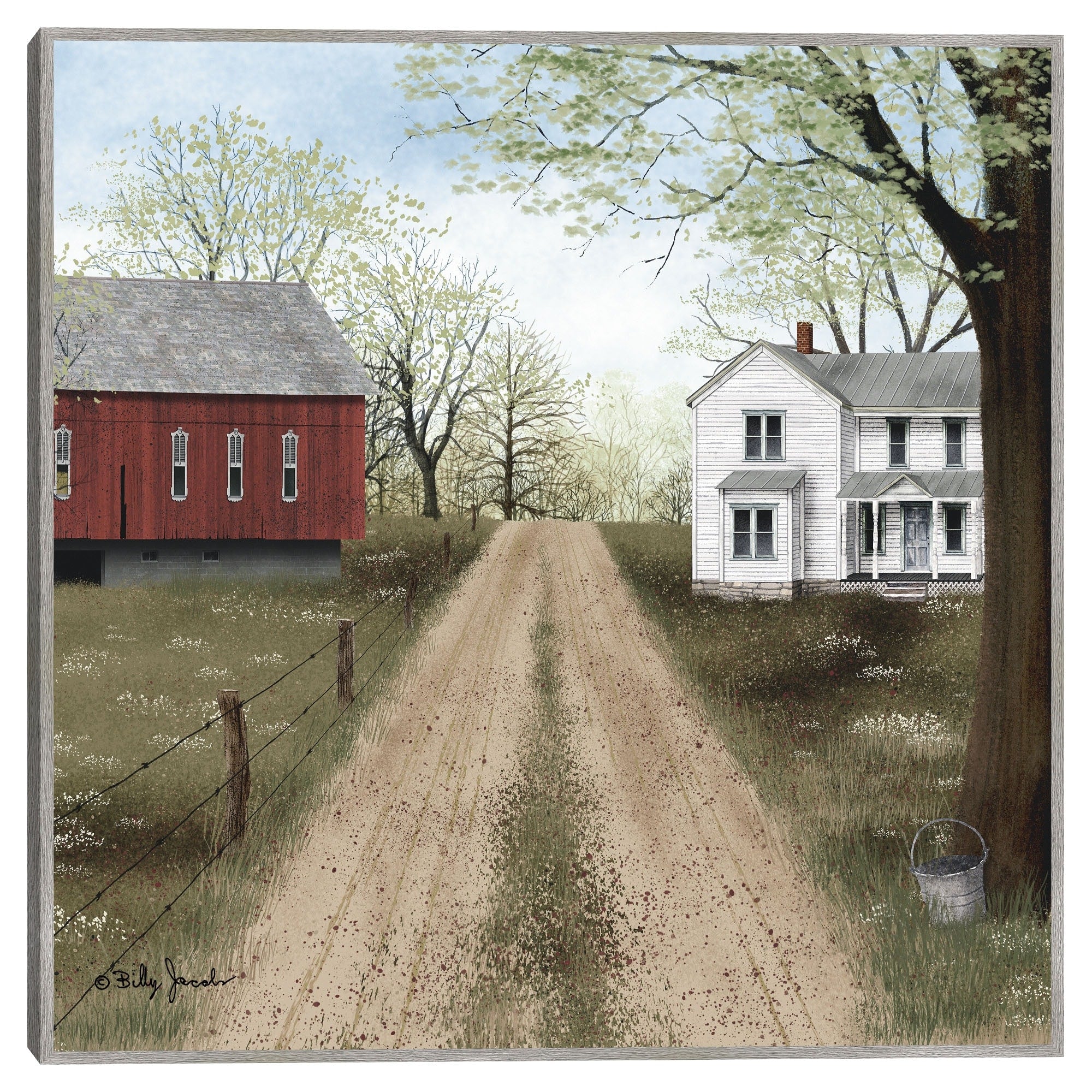Masterpiece Art Gallery Kirklands Warm Spring Day Ii By Billy Jacobs Color New Gray Frame Wall Art Size 35X35