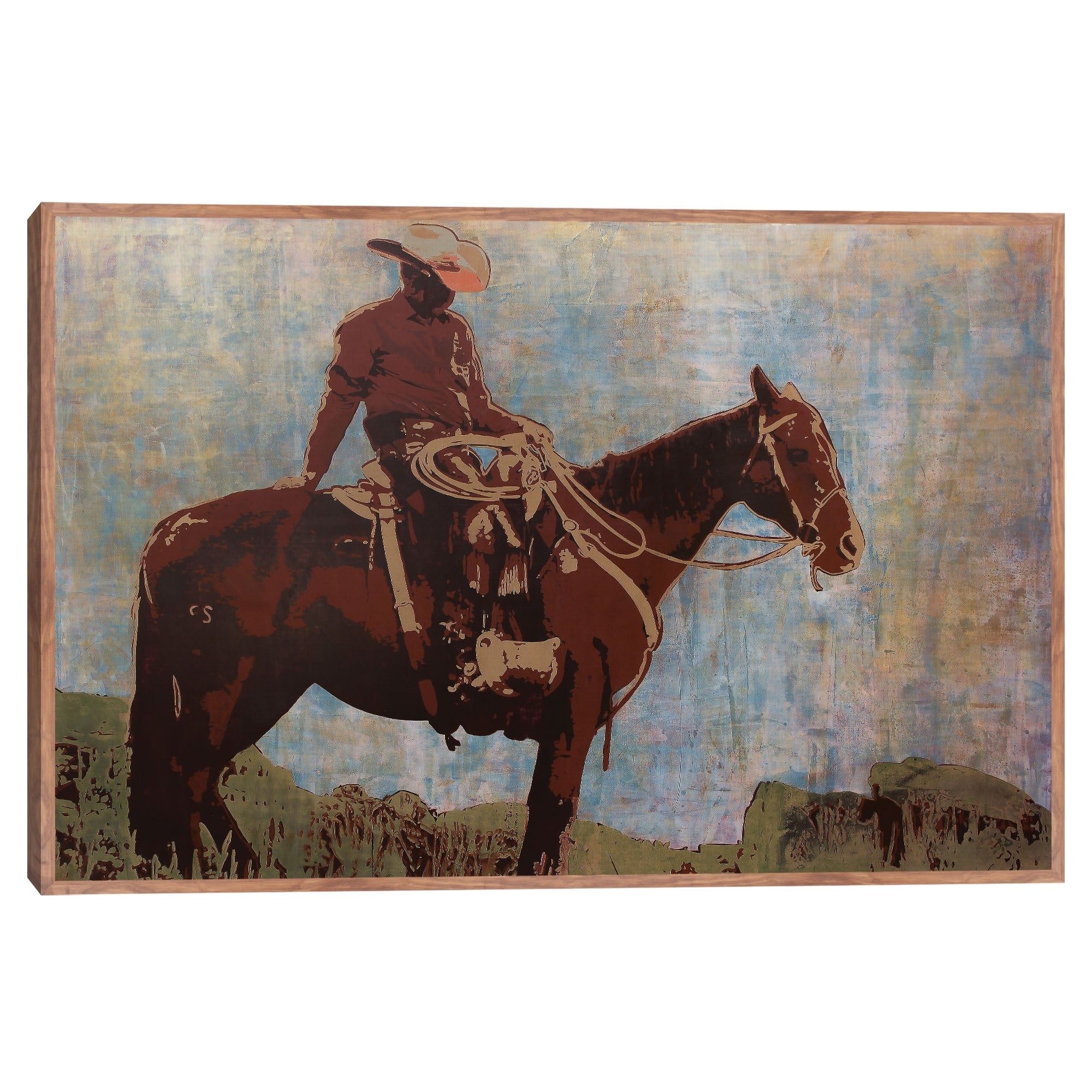 Masterpiece Art Gallery Kirklands Western Moment By Maura Allen By Maura Allen Color Taupe Frame Wall Art Size 24X36