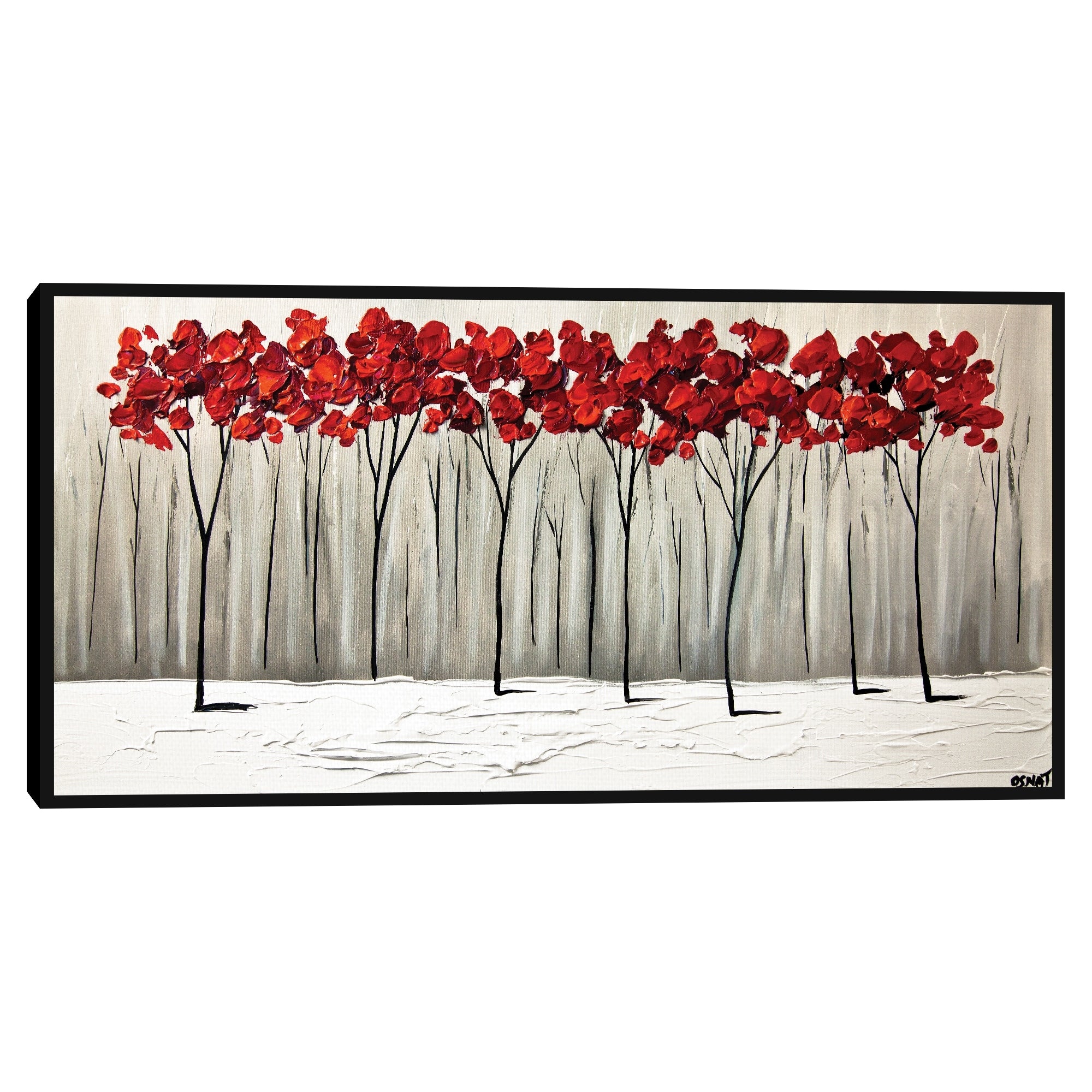 Masterpiece Art Gallery Kirklands When Summer And Winter Collide By Osnat Tzadok Color Black Frame Wall Art Size 24X48