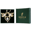 Matashi 24K Gold Plated Love Birds Ornament With Genuine Matashi Crystals