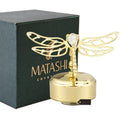 Matashi 24K Gold Plated Music Box With Crystal Studded Dragonfly