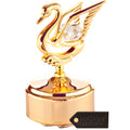 Matashi 24K Gold Plated Music Box With Crystal Studded Swan Figurine Swan Lake