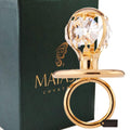 Babys First Christmas Holiday Ornament 24K Gold Plated Crystal