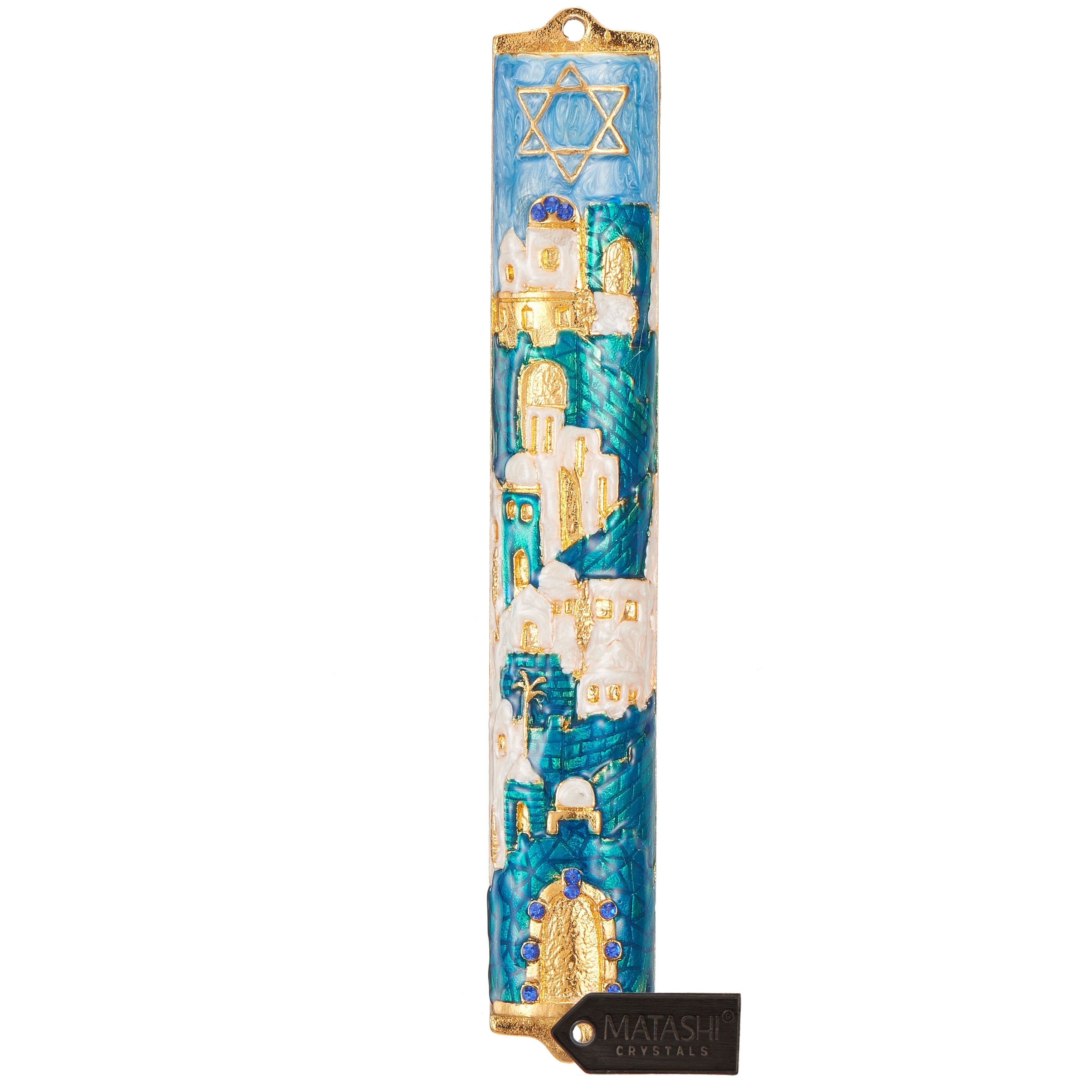 Matashi Blue Star Of David Mezuzah