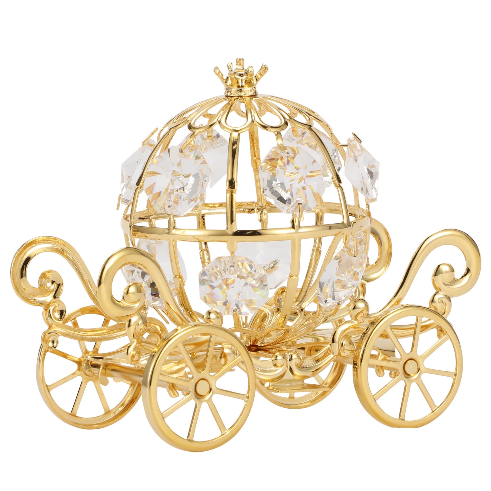 Matashi 24K Gold Plated Crystal Studded Small Cinderella Ornament