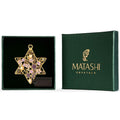 Matashi Traditional Star Of David Hanging Ornament Pewter Classic Wall Decor Beautiful Gold Home Decoration