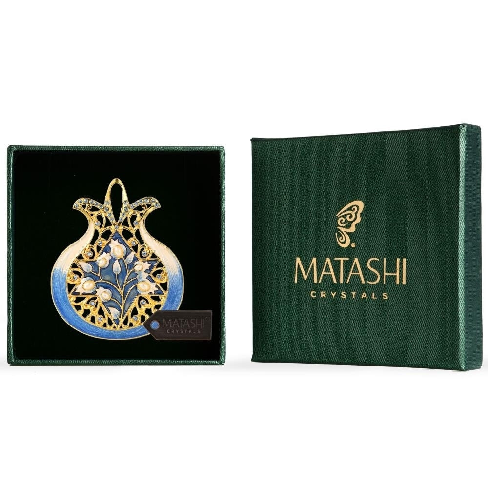 Matashi Pomegranate With Star Of David Hanging Ornament