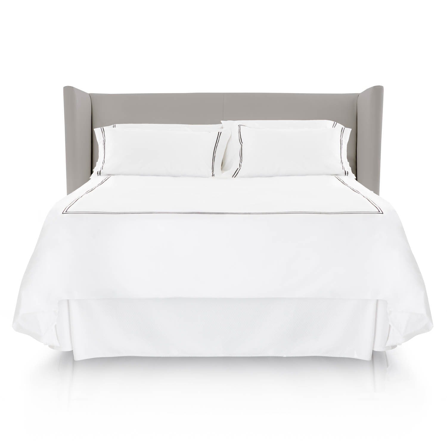 Copper Grove Kielder Woven White Matelasse Bedskirt