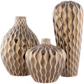 Mateo Modern Ceramic Outdoor Safe Vase Set 3 Pieces