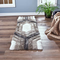 Mateos Collection Grey White Area Rug