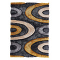 Mateos Shag Collection Black Purple Area Rug
