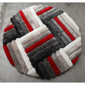 Mateos Collection Geometric Grey Black Area Rug
