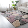 Mateos Shag Collection Stone Area Rug. 5 X 7