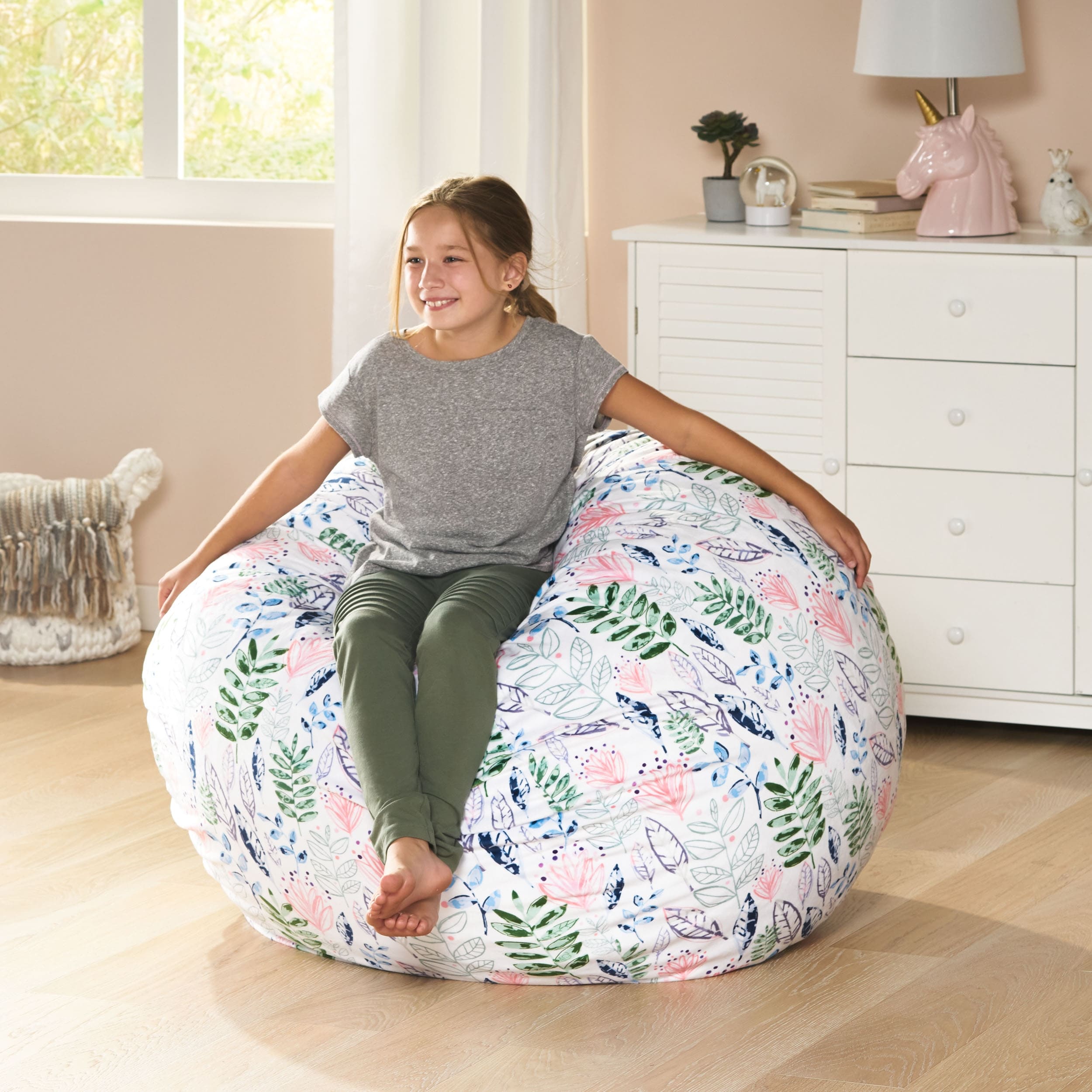Materra Modern 3 Foot Fabric Bean Bag By Christopher Knight Home