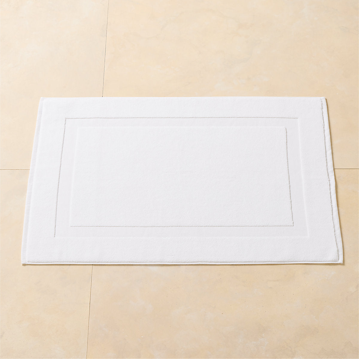 Matin Wavy Organic Cotton White Washcloth