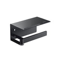 Matte Black Bathroom Hardware Accessory Wall Mounted Tissue Holder With Shelf
