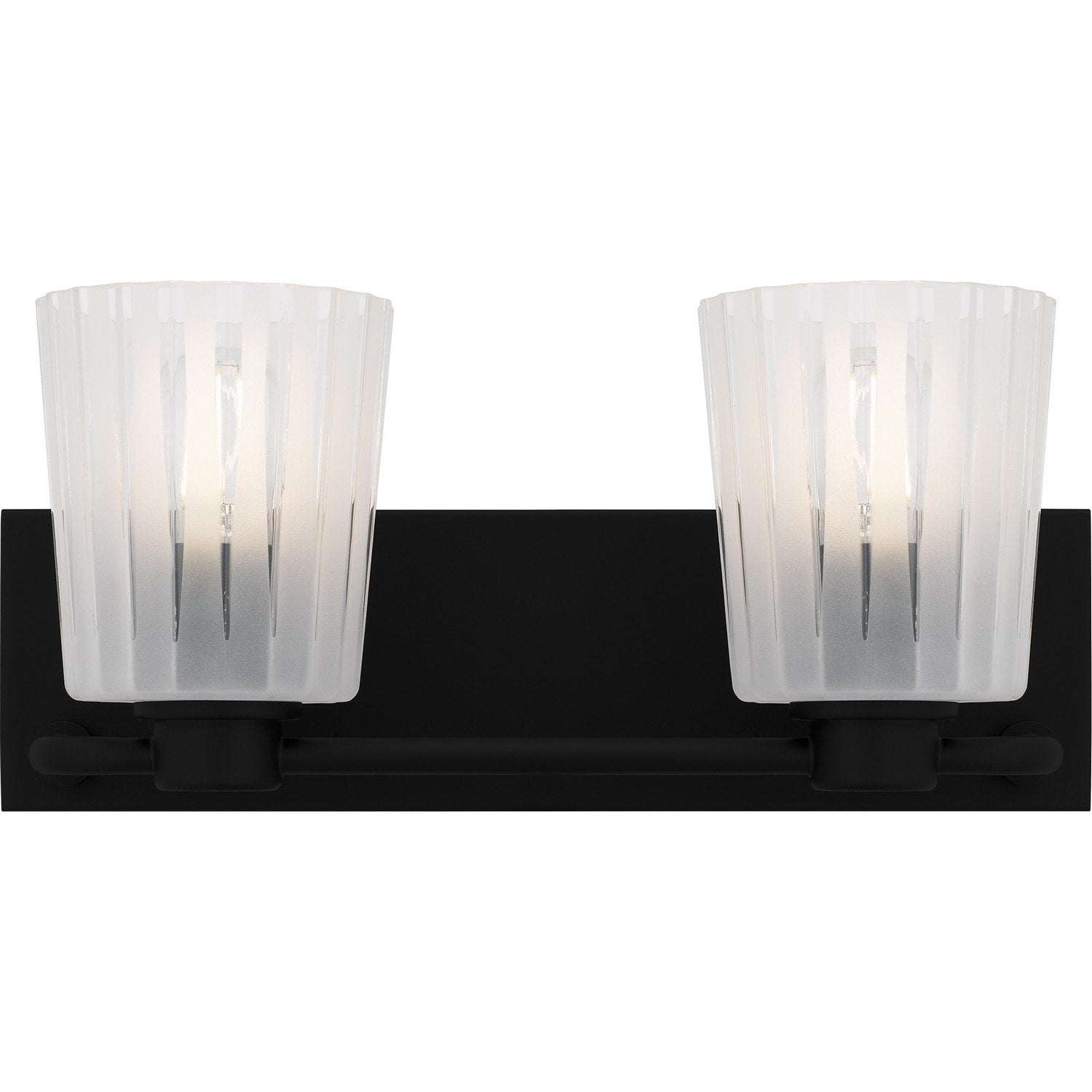Matte Black Bathroom Vanity Light From The Gray Collection
