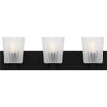 Matte Black Bathroom Vanity Light From The Gray Collection