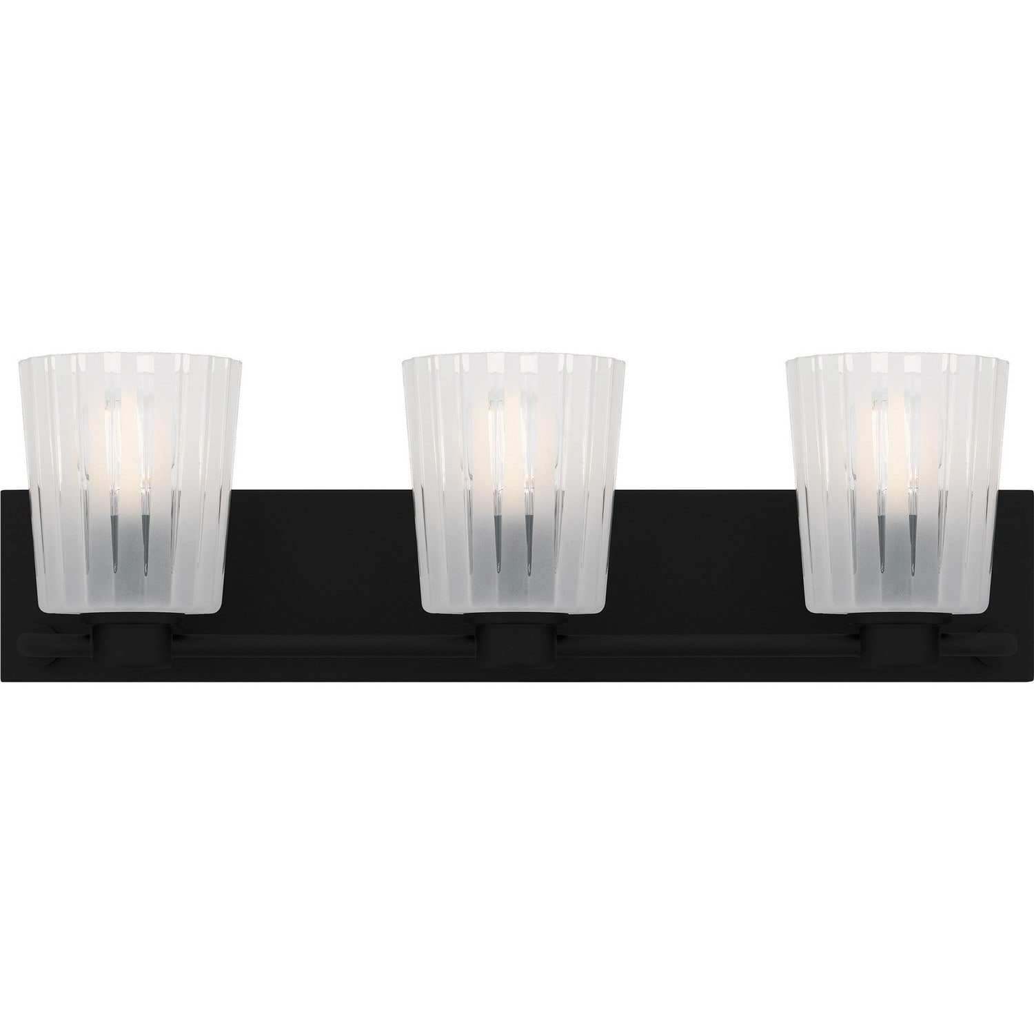 Matte Black Bathroom Vanity Light From The Gray Collection